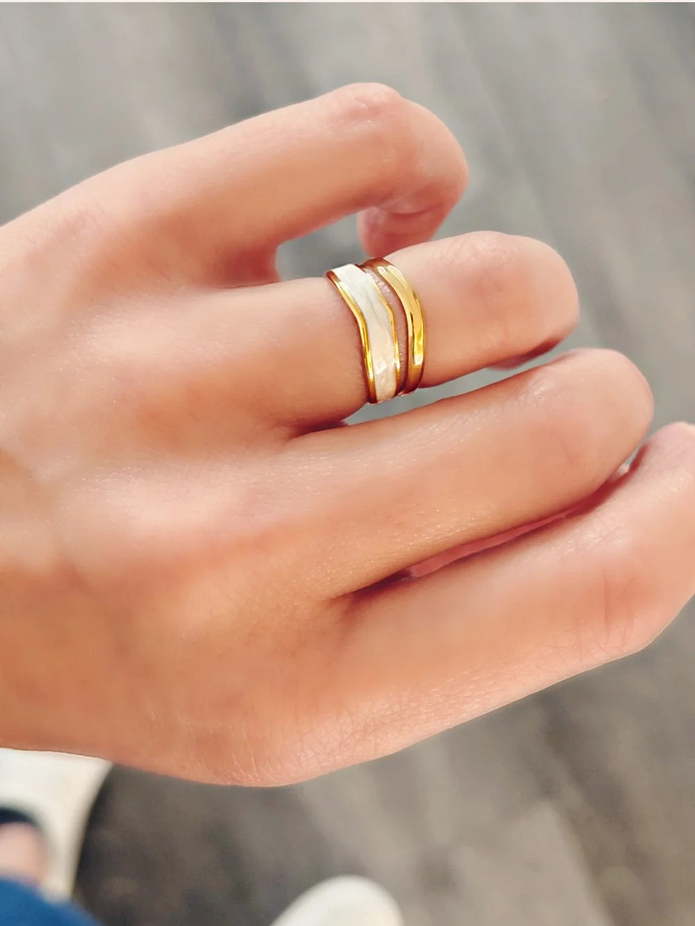 Bague Hely dorée de Tokade