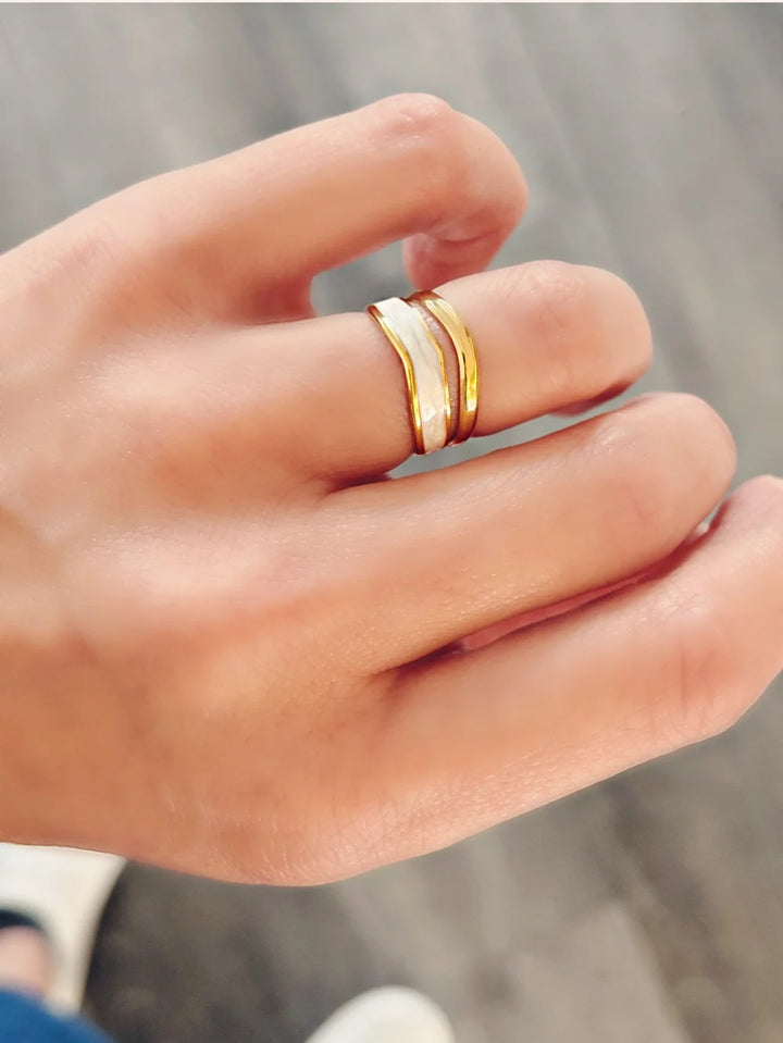 Bague Hely dorée de Tokade