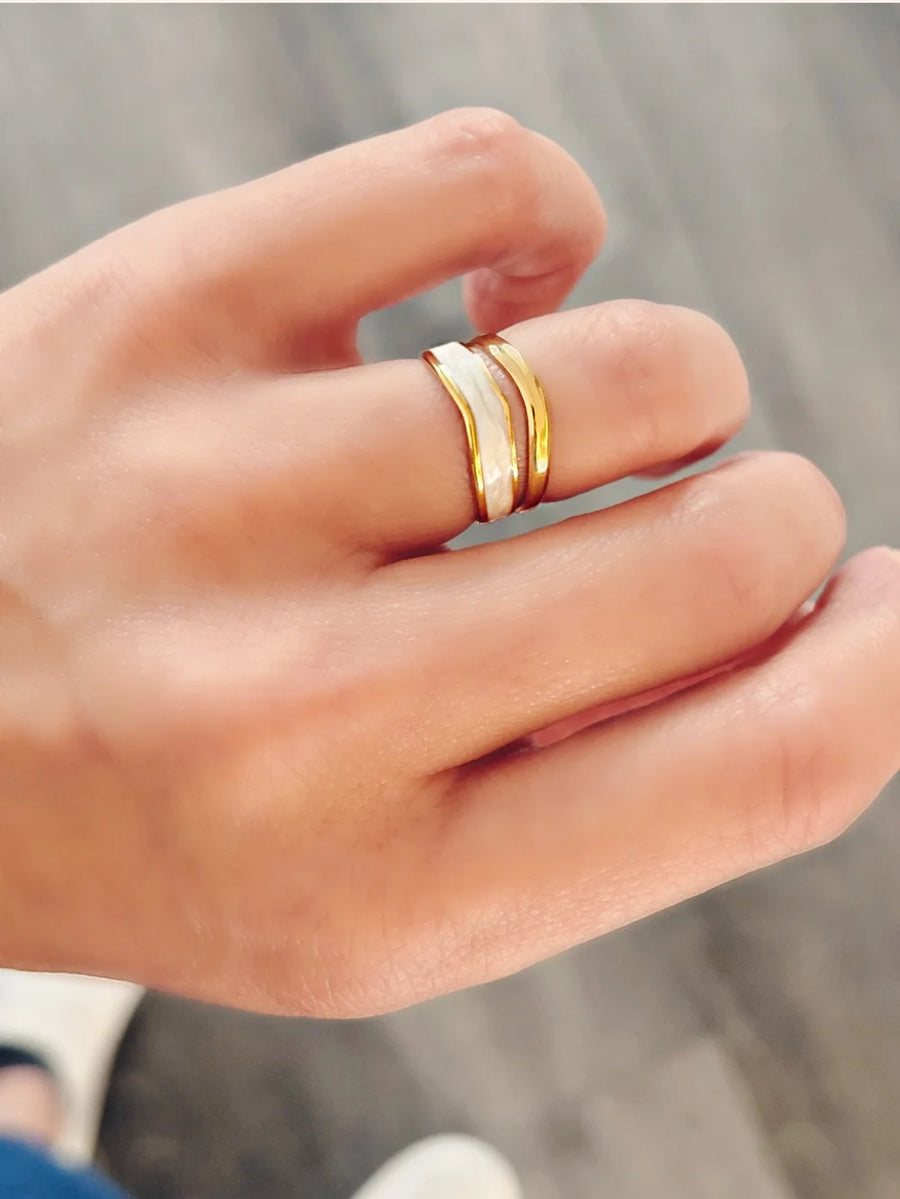 Bague Hely dorée de Tokade