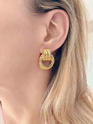 Boucles d'oreilles Huila dorées de Tokade
