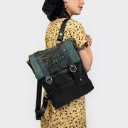 Sac à dos Caïro vert broderie de Kazak