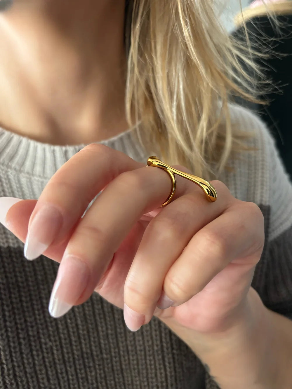Bague Ista dorée de Tokade