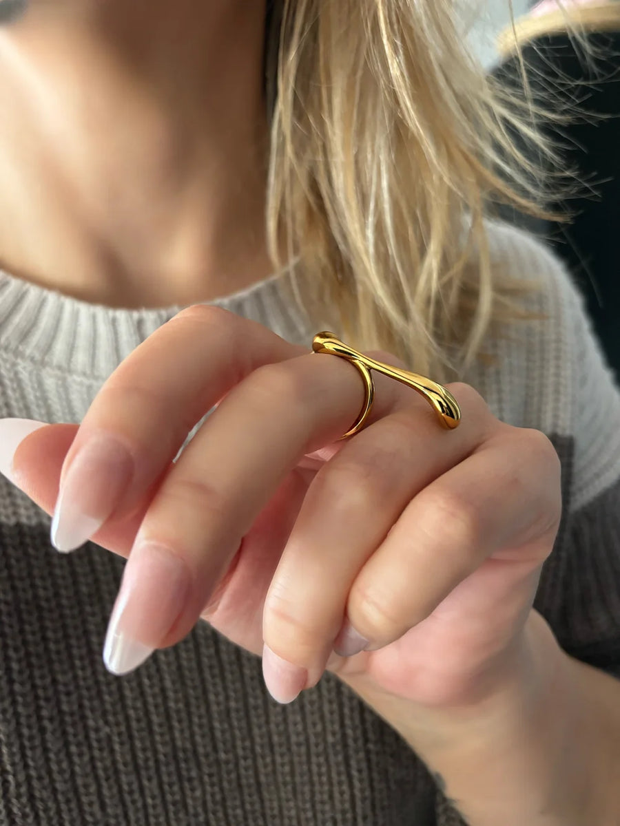 Bague Ista dorée de Tokade