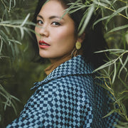 Veste Tsugas carreaux indigo de Kazak