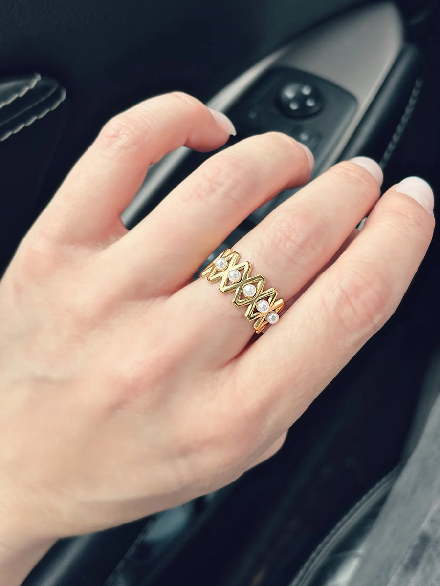 Bague Liluna dorée de Tokade