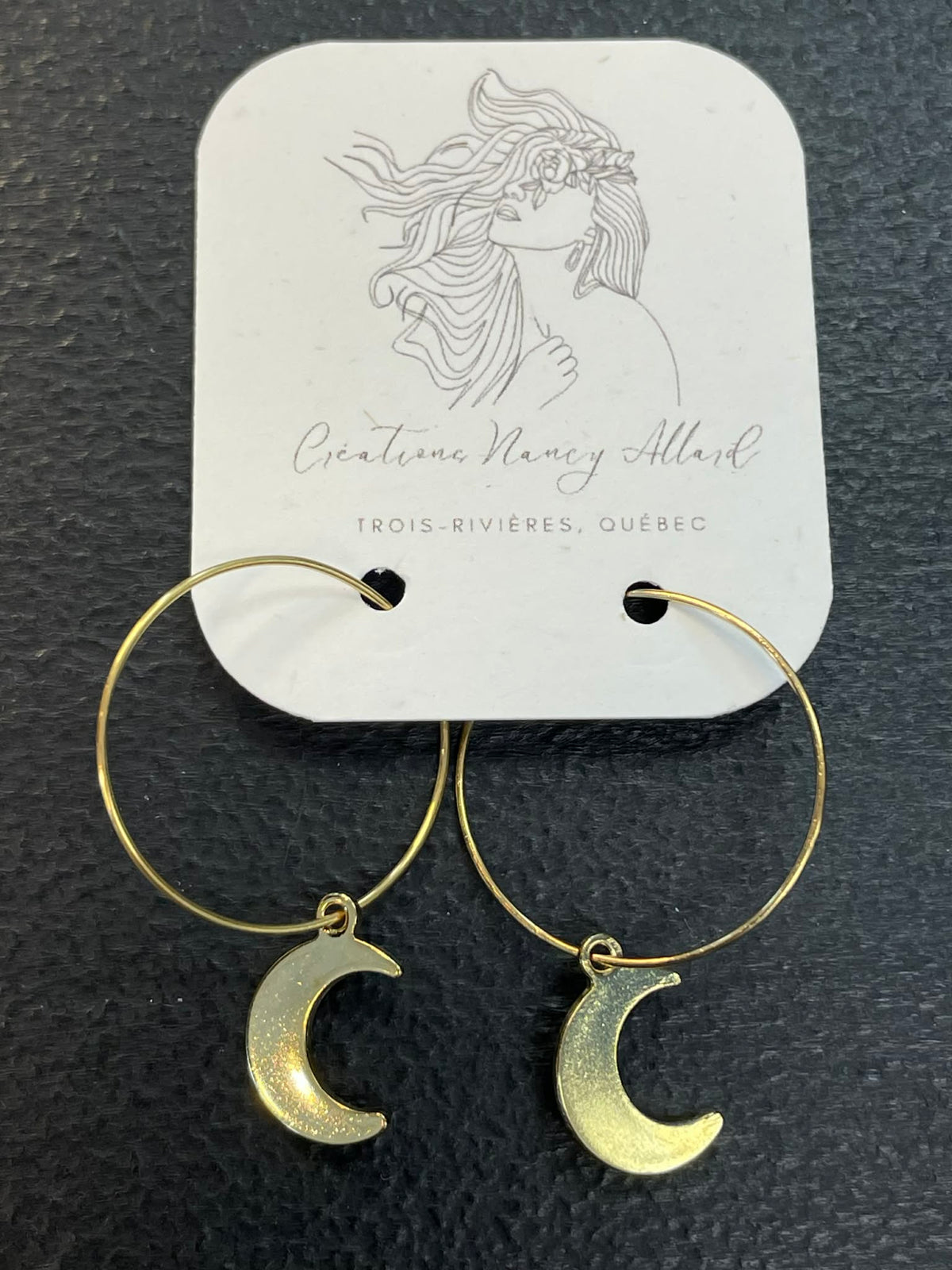 Boucles d'oreilles lunes #1 par Nancy Allard