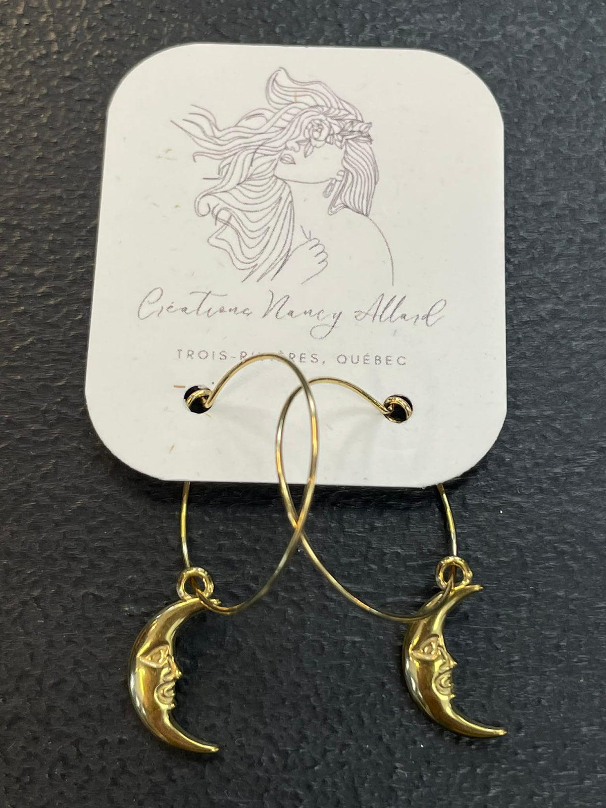 Boucles d'oreilles lunes #2 par Nancy Allard