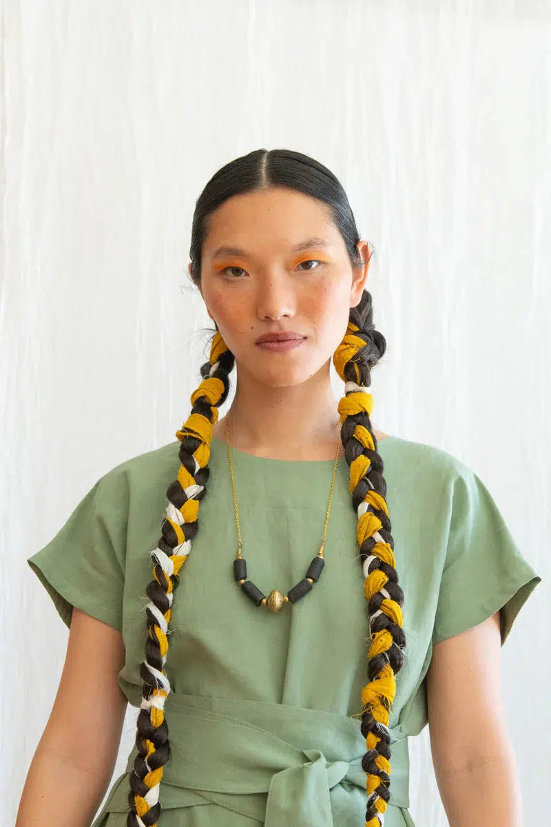 Collier Madina charcoal de Kazak