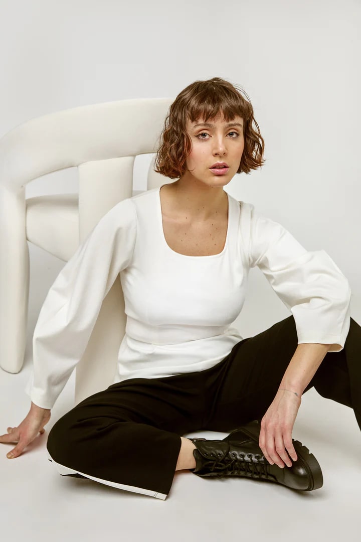 Chandail Blair sarcelle noir ou blanc de Marigold