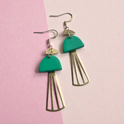 Boucles d'oreilles La petite boucle rétro verte  MF-130 de Bijoux M Fantaisie