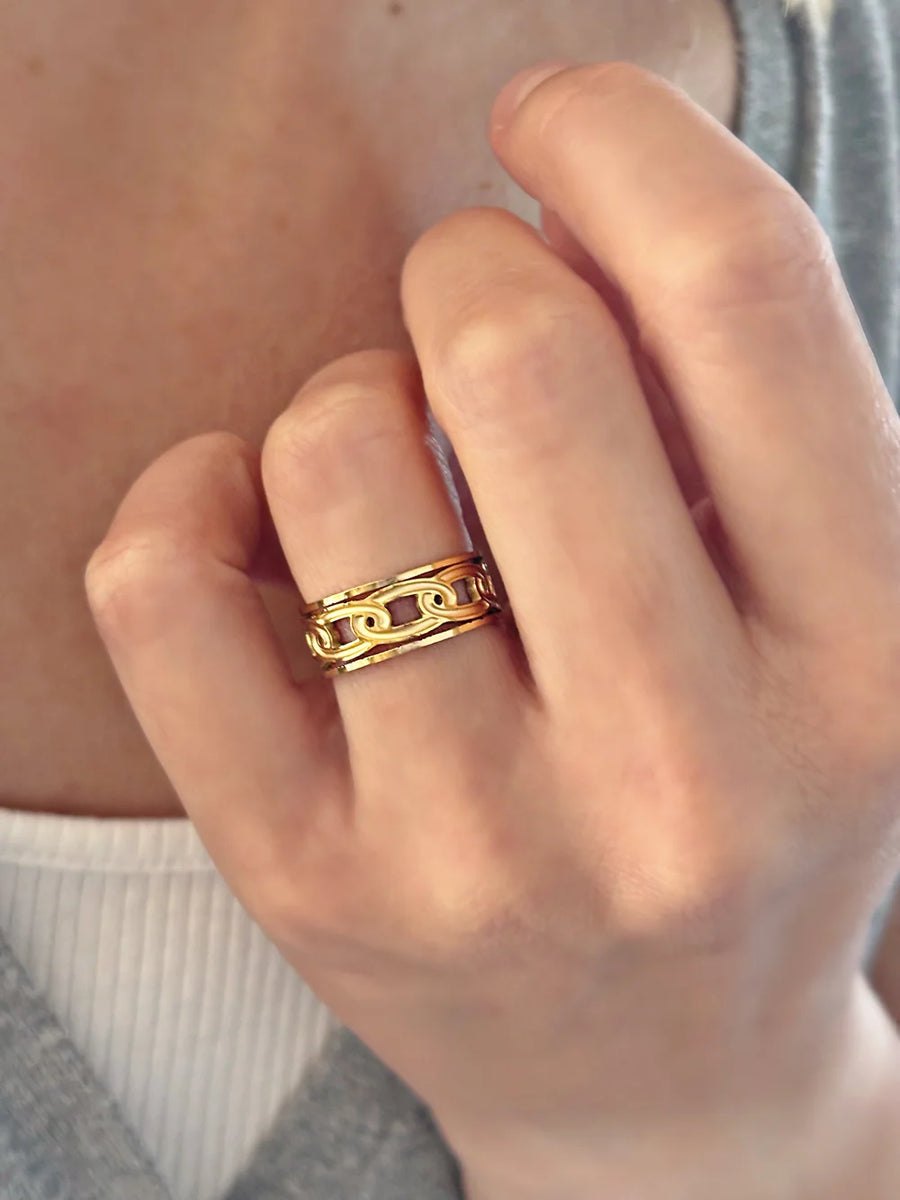 Bague Nalan dorée de Tokade