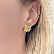 Boucles d'oreilles Nathalia dorées de Tokade