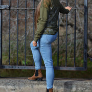 Chandail mou dentelle olive de APRT