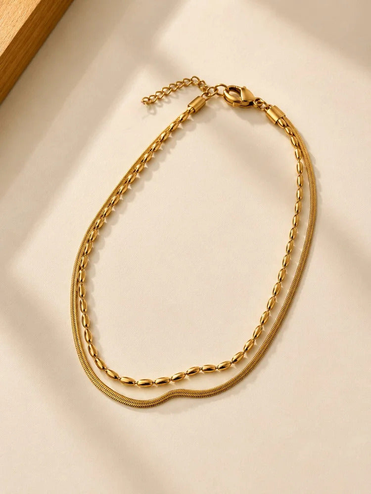Chaîne de cheville Oriana doré de Tokade