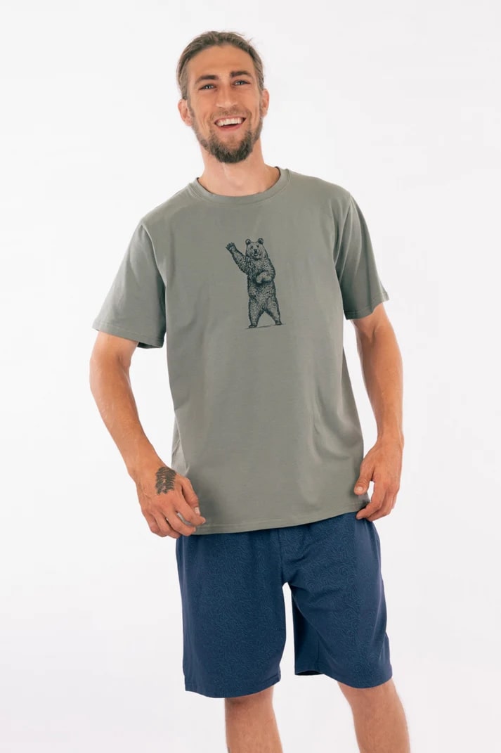 Tee-shirt Tom Hello Bear Agave Yeti Love
