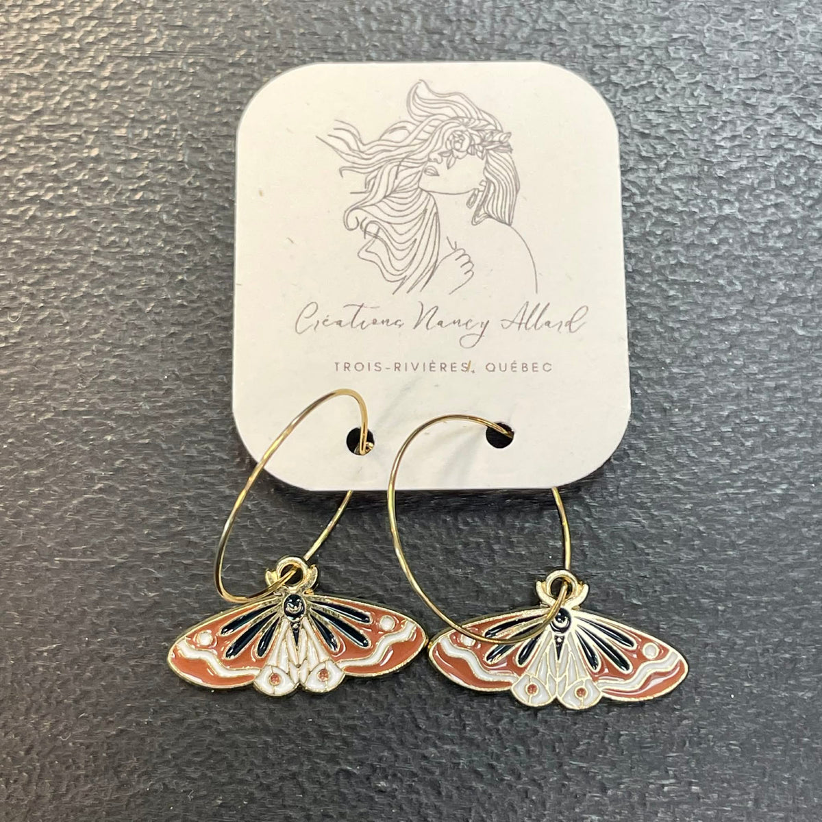 Boucles d'oreilles papillons #3 par Nancy Allard