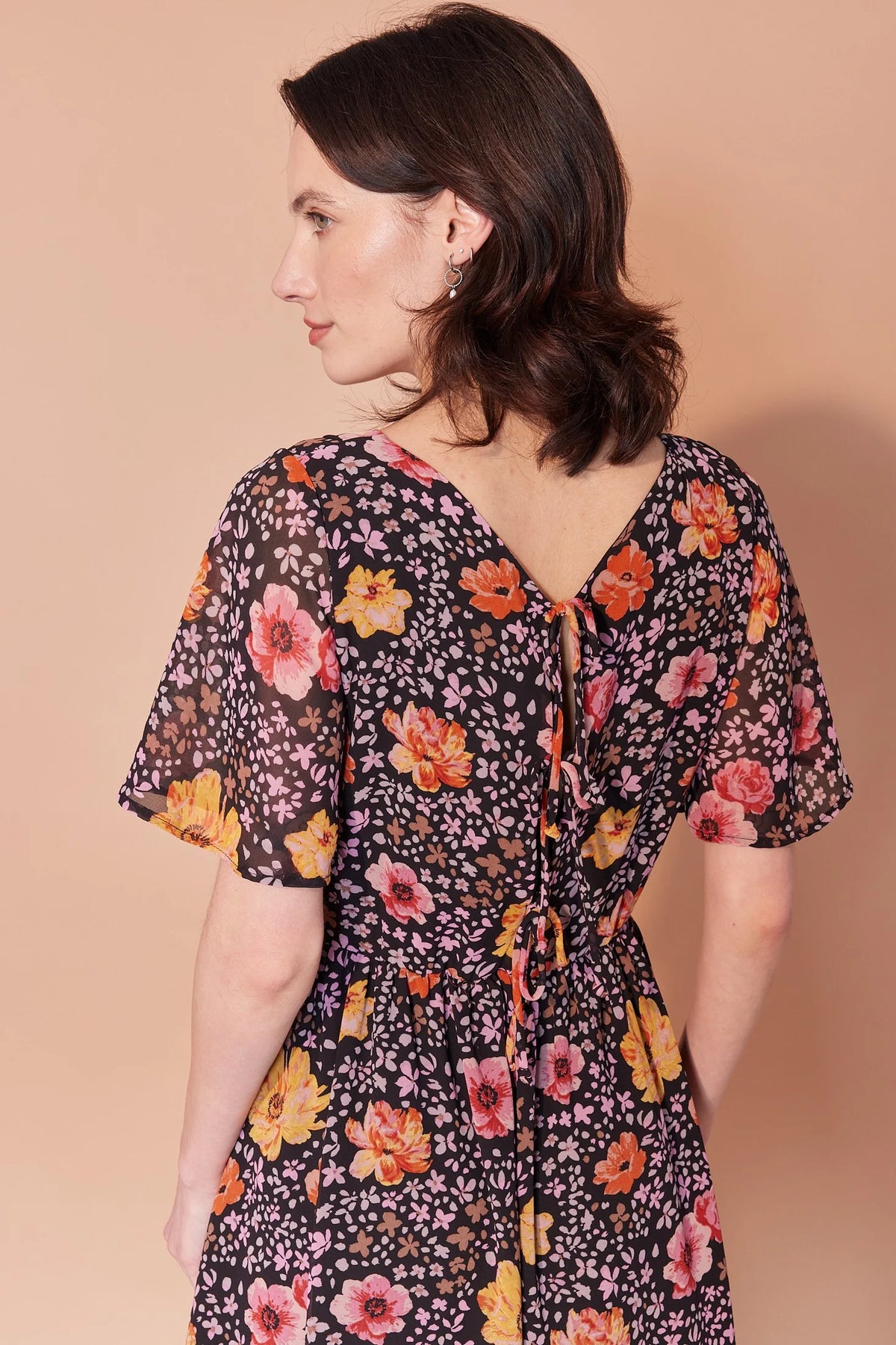Robe Sissi fleurs et pico par Cherry Bobin