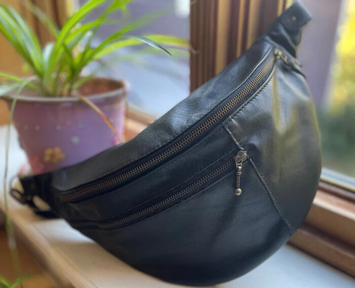 Sac Pinacle Banane rouge Carmin tout cuir de Kazak