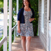 Robe Bellini fleuri kaki de Rien ne se perd tout se crée