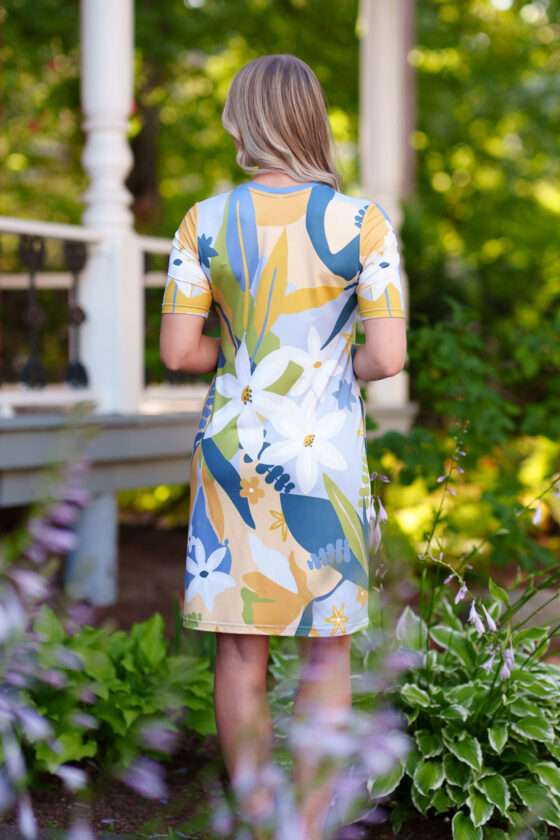 Robe Mojito bleu et jaune de Rien ne se perd tout se crée