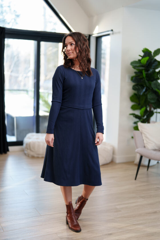 Robe Richelieu indigo de Rien ne se perd tout se crée