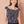 Cami Simone feuilles noir et blanc par Cherry Bobin