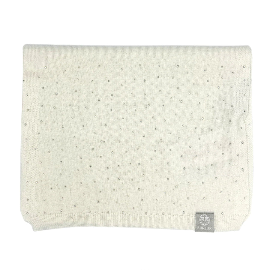Foulard blanc faux diamants par Furlux