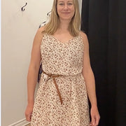 Robe souffle léger brun et crème par Cherry Bobin