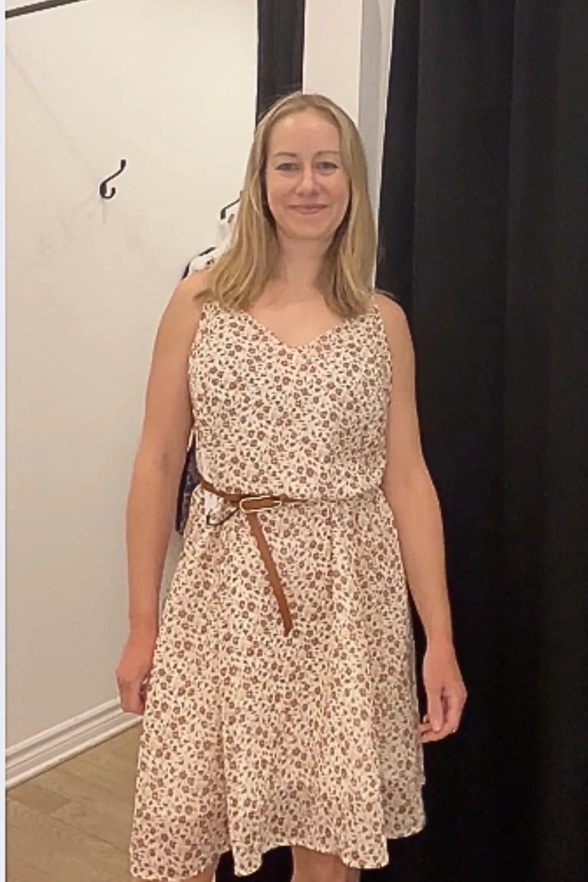 Robe souffle léger brun et crème par Cherry Bobin