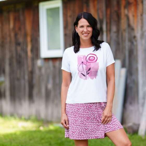 T-shirt Tiki aquarelle fleurie de Rien ne se perd tout se crée