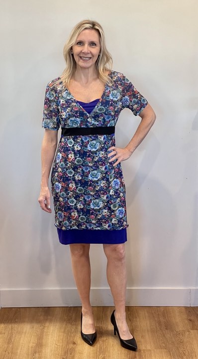 Robe romantique bleu mauve medium par Myco Anna_LE