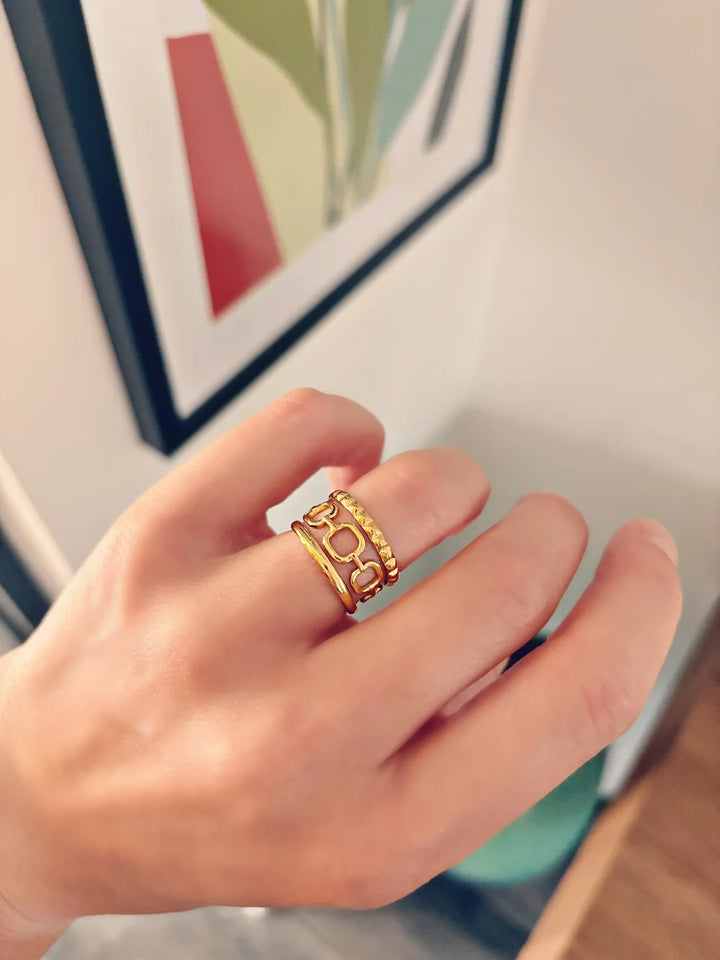 Bague Tyle dorée de Tokade