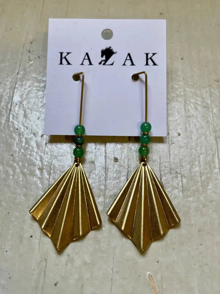 Boucles d'oreille Vadana jade de Kazak