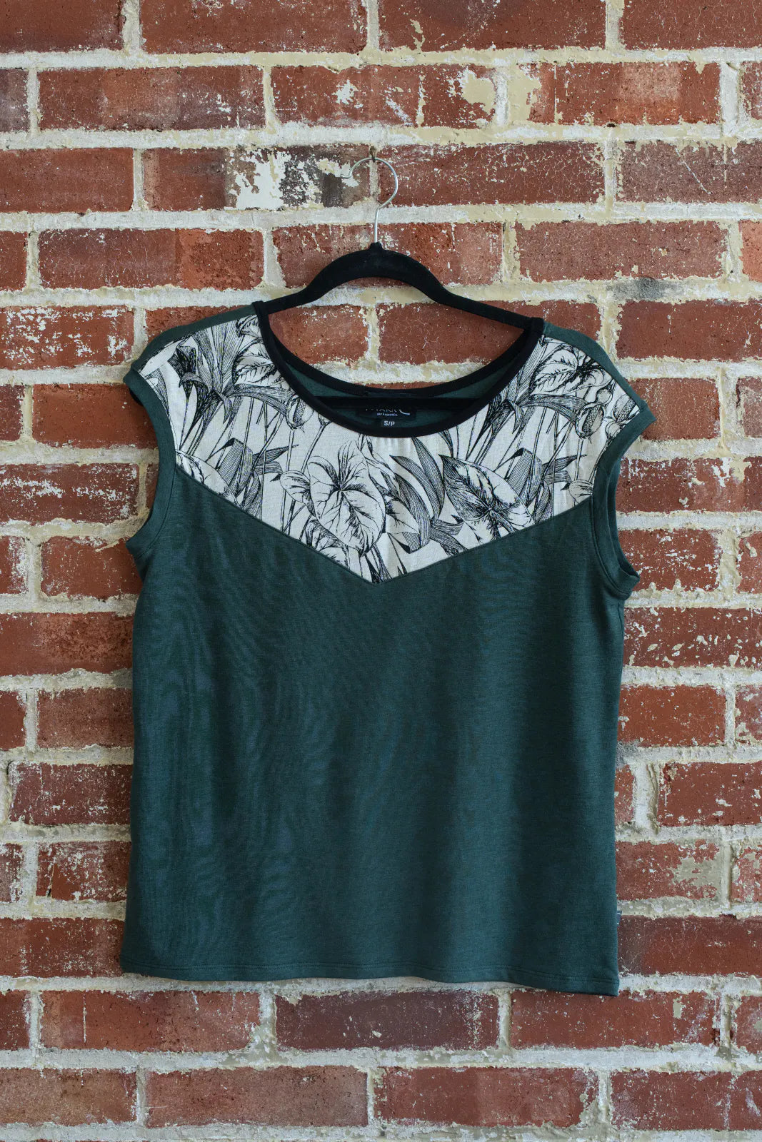 Top Pepita vert de Marie C
