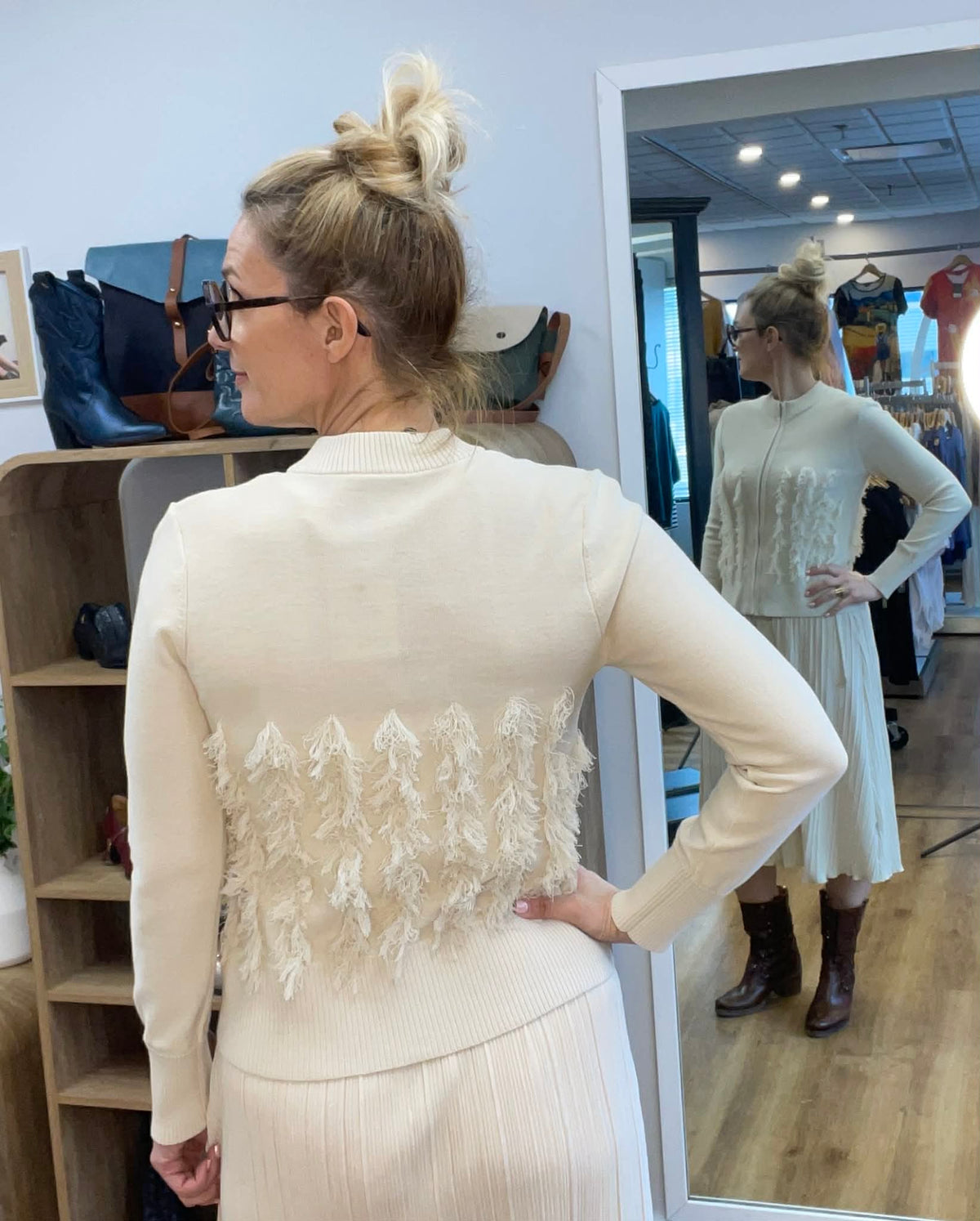 Cardigan franges beige de WNT