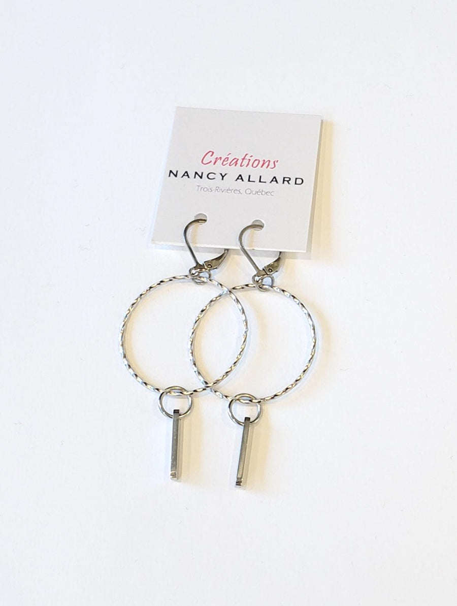 Boucles d'oreilles géo #7 par Nancy Allard