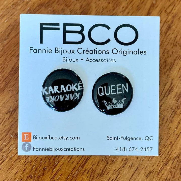 Boucles d'oreilles karaoké queen par FBCO