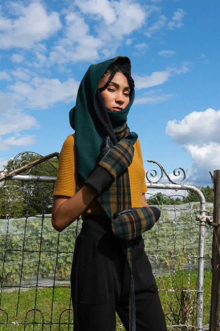 Mitaines tricot Tartan de Kazak