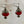 Boucles d'oreille pervenchère rouge par Norah & Co