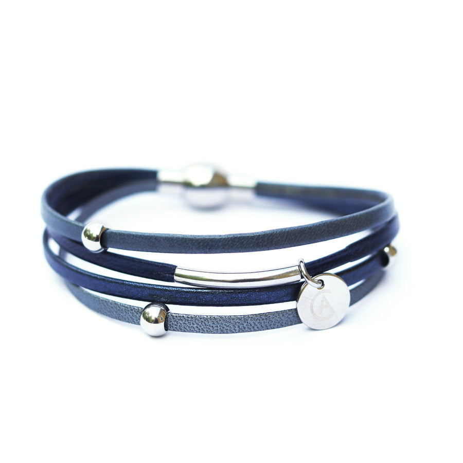 Bracelet simplement billes bleu classique de Cré-Art  6300B