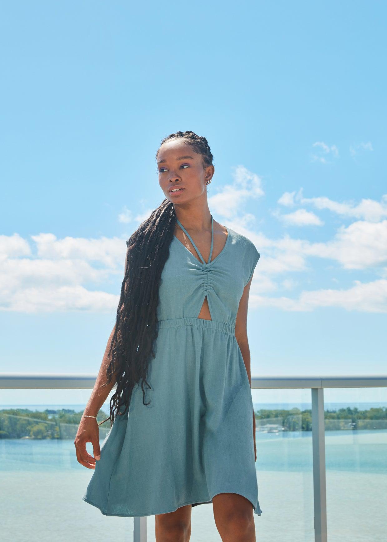 Robe bleu poudre clearance