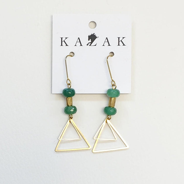 Boucles d'oreilles Appold jade de Kazak