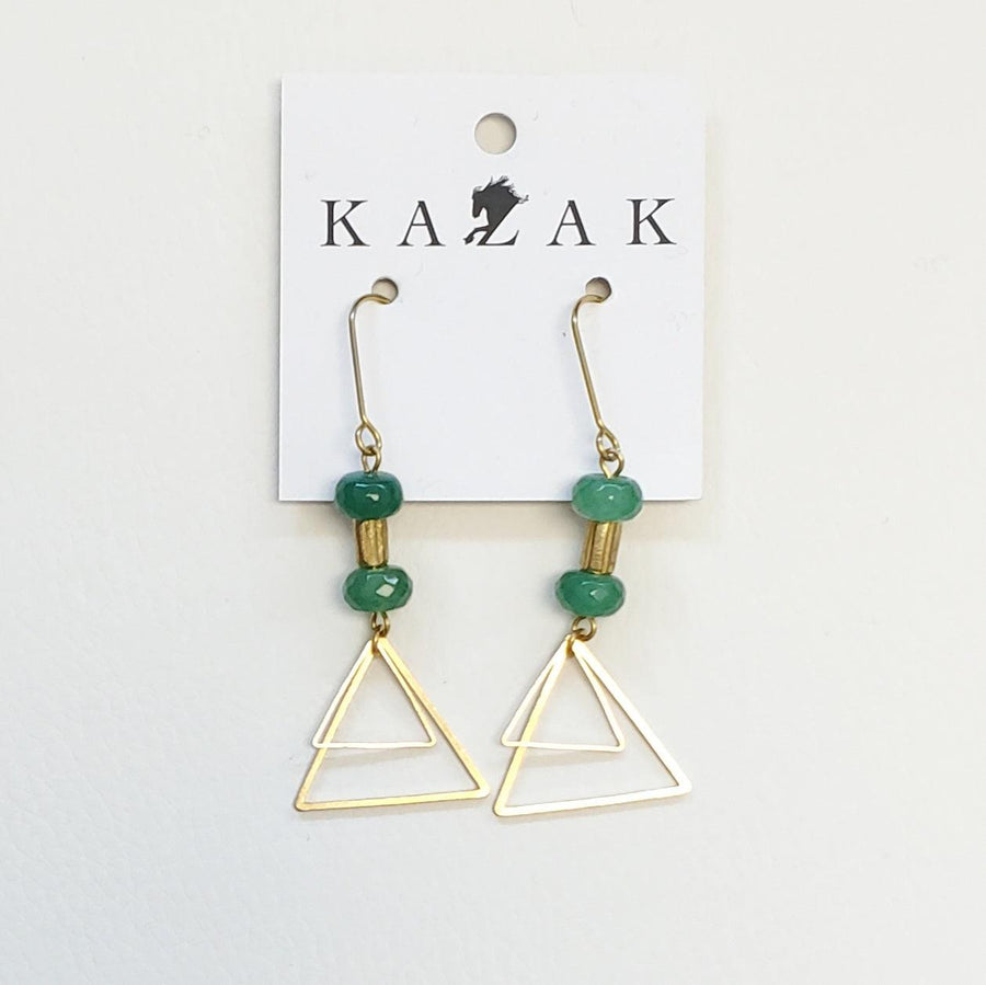 Boucles d'oreilles Appold jade de Kazak
