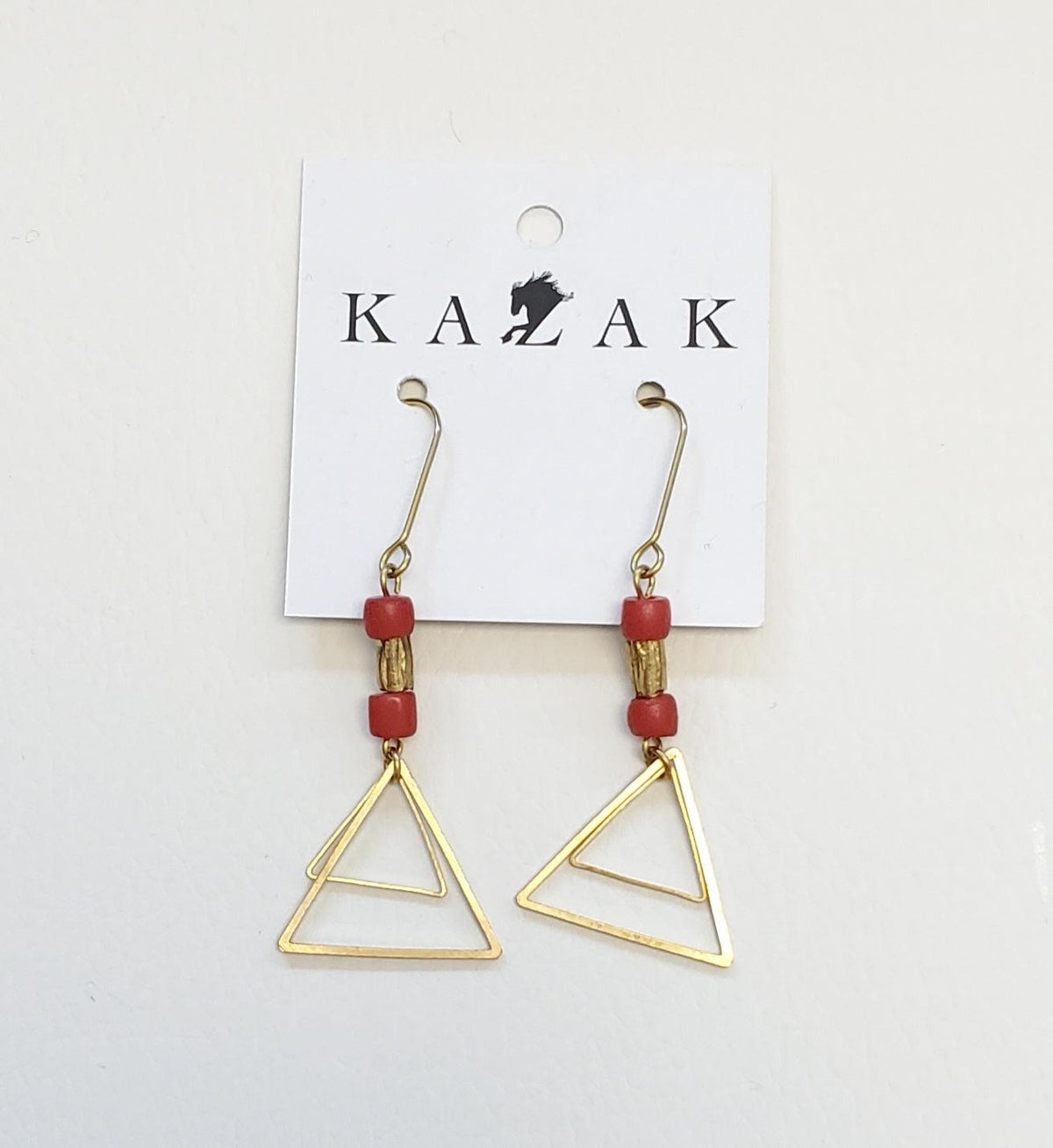 Boucles d'oreilles Appold corail de Kazak