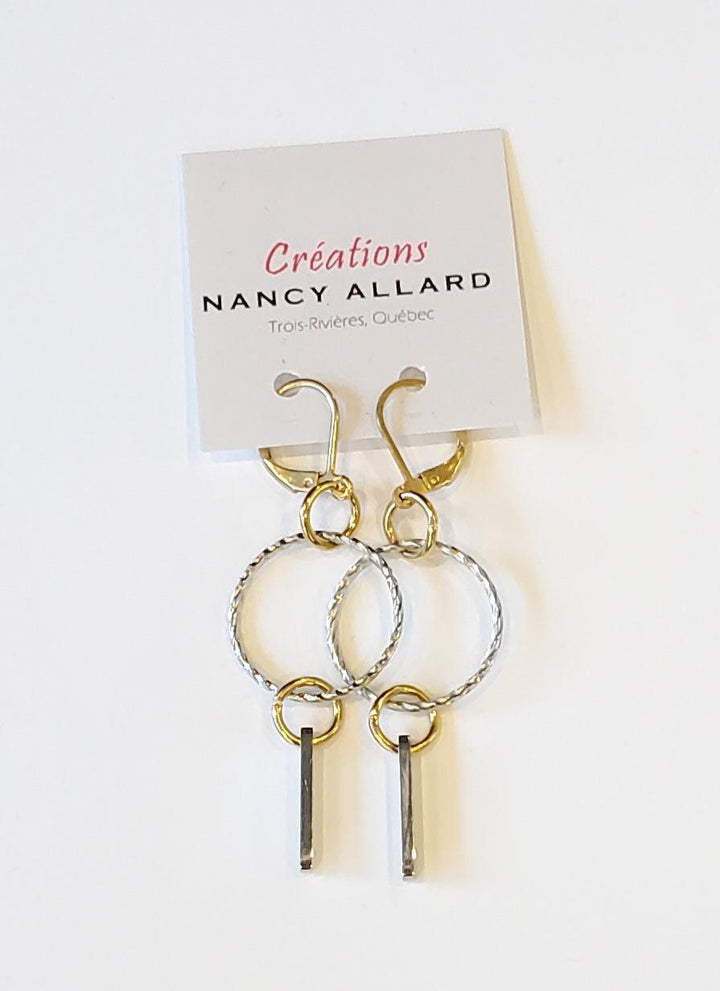 Boucles d'oreilles géo #19 par Nancy Allard