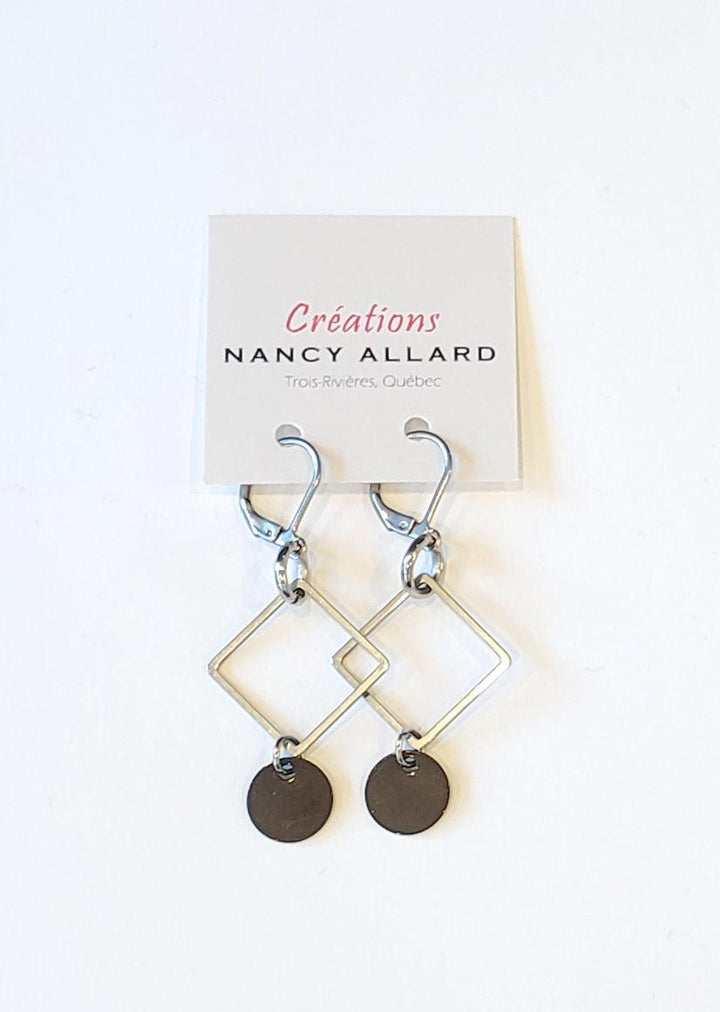 Boucles d'oreilles géo #20 par Nancy Allard