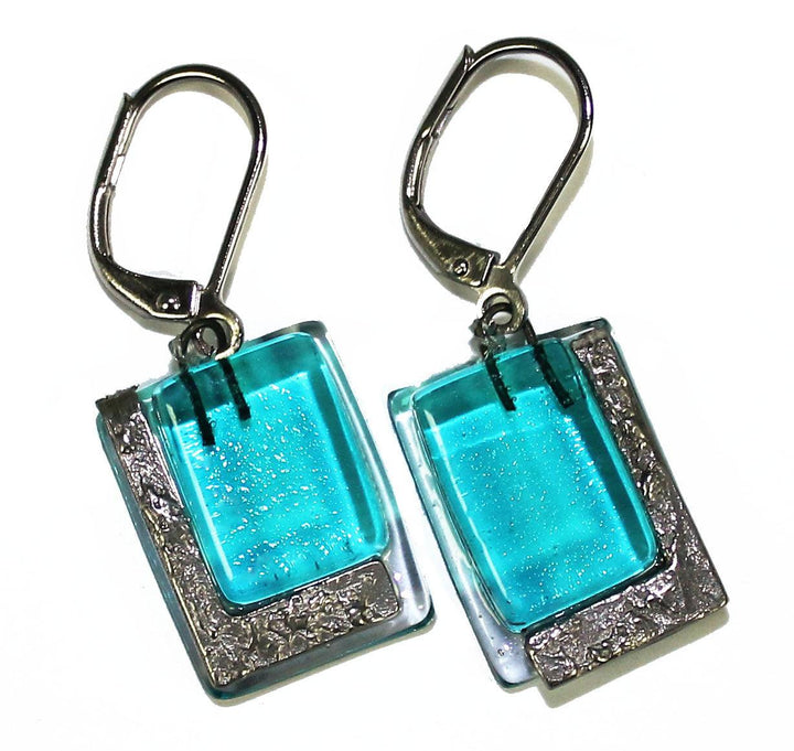 Boucles d'oreilles Z bleu de Cré-Art 600EP